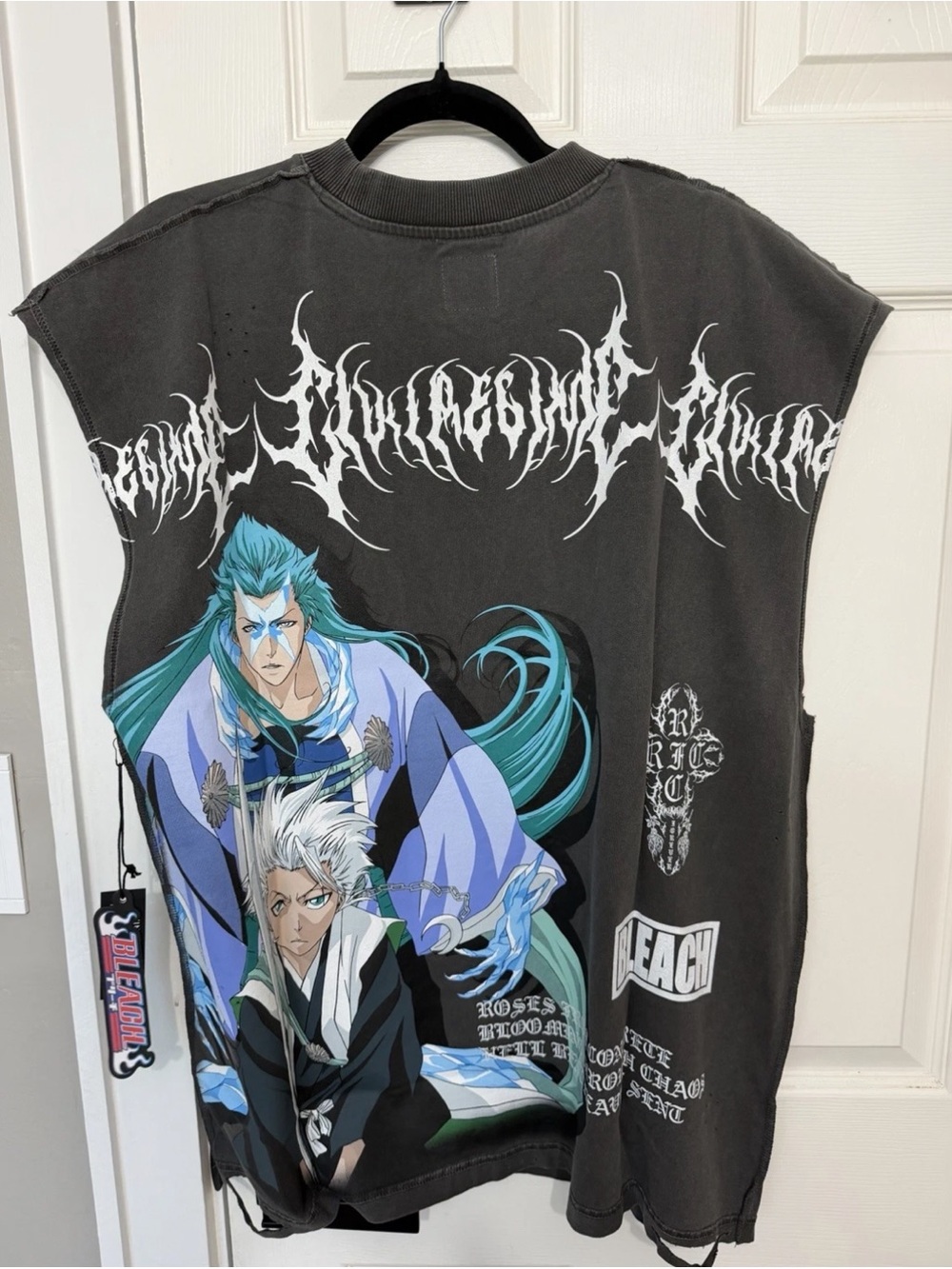 Civil Regime x Bleach Reaper Blooming Graphic Muscle Sleeveles Size XL